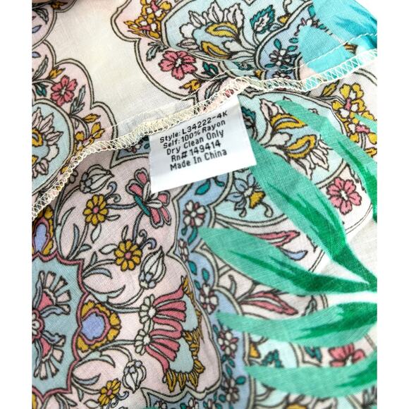 Jade by Johnny Was Sleeveless Floral Hosta Maxi Dress EUC Size M - Picture 2 of 5